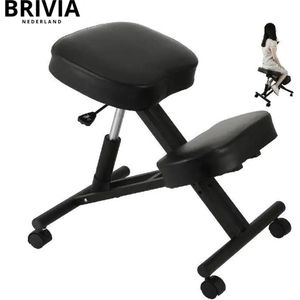 Brivia Ergonomische Knie Kruk - Kniestoel - Werkstoel - Knielen Stoel - Werkkruk - Postuur Corrector - Ergonomische Bureaustoel - Bureaustoel - Leren Zitting - Tot 120kg