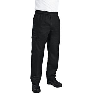 Chef Works unisex slim fit cargo broek zwart