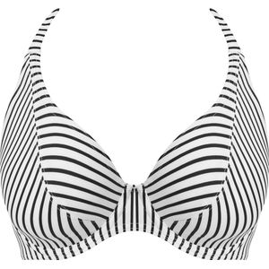 Freya JEWEL COVE UW HALTER BIKINI TOP Dames Bikinitopje - Stripe Black - Maat 75D (EU)