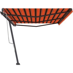 vidaXL - Luifel - vrijstaand - handmatig - uittrekbaar - 600x300 - cm - oranje - bruin