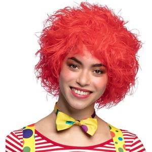 Boland - Pruik Clown Frizzy Rood - Steil - Kort - Unisex - Clown - Clown - Circus