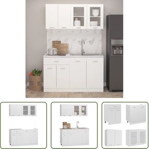 The Living Store Kastenset - 4-delig - Wit - 60 x 31 x 60 cm / 60 x 46 x 81.5 cm / 80 x 31 x 60 cm / 80 x 46 x 81.5 cm