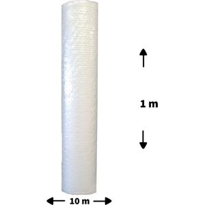 Sterke Noppenfolie 1m × 10m - Bubbeltjesplastic - Bubbel folie - Perfect voor inpakken, verhuizen en opslag - 100cm × 1m