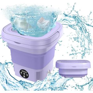 Draagbare Mini-wasmachine - Ruimtebesparende, Opvouwbare Wasmachine met Centrifuge voor Camping en Reizen - Ideaal voor Ondergoed en Kleine Voorwerpen