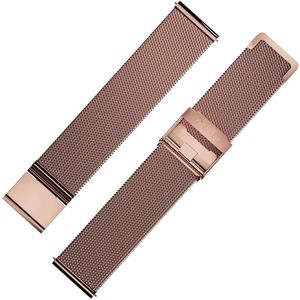 QUIST - horlogebandje - roségoud mesh - 18mm