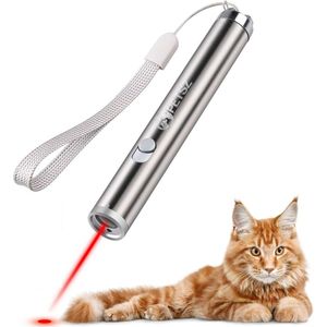 PETSZ Laserpen - Kattenspeeltjes - Laser - Kattenspeelgoed - RVS Opbergblikje