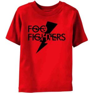 Foo Fighters Kinder Tshirt -Kids tm 1 jaar- Logo Rood