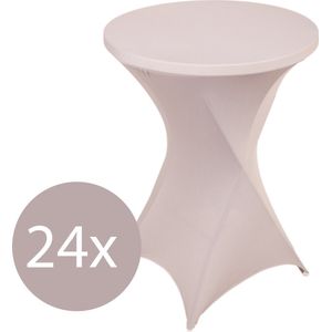 Statafelrok Licht Grijs x 24 – ∅80-85 x 110 cm – Stretch 24 stuks – Tafelrok voor Statafel – Geschikt voor Horeca Evenementen | Sta Tafel Hoes | Staantafelhoes | Cocktailparty | Trouwerij