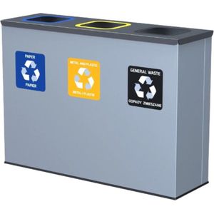 Prullenbak voor afvalscheiding – 30- 60L – Afval sorteren – Afval scheiden – Voor kantoor of bedrijf – Afvalscheidingsprullenbakken – afvalbak recycling voor huishouden – Vuilnisbak afvalscheiding.