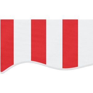 vidaXL - Vervangingsdoek - voor - luifel - gestreept - 3x2,5 - m - rood - en - wit