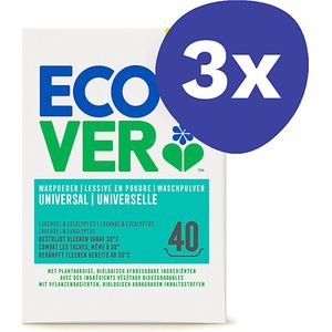 Ecover Waspoeder Universal (40 wasbeurten) (3x 3kg)