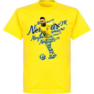 Neymar Brazilië Script T-Shirt - Fel Geel - L