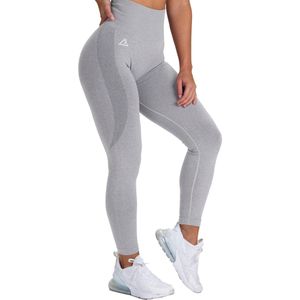 Mewave - Sportlegging licht grijs - Dames - Sportbroek - Sportkleding - Yoga legging - Hardloopbroek - Tiktok - Fitness - Maat XL