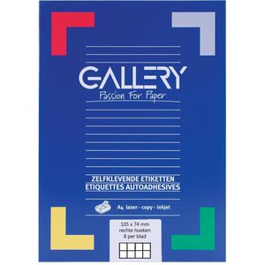 100 vel Gallery etiketten 105 x 74 mm