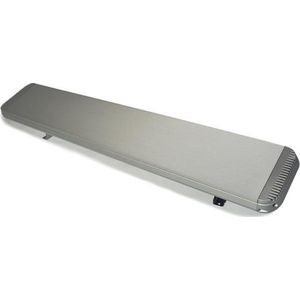 Mo-El Hot-Top Heatstrip 1500 Watt donkerstraler (middengolf) voor kantoor / serre / winkel / loods / terras, Zilver aluminium coated