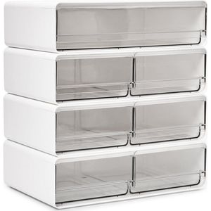 Make-up organizer met 7 transparante lades en 4 stapelbare cosmeticalades
