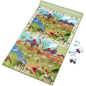 Scratch Puzzel Magnetisch: DISCOVERY - DINO 80pcs 24,5x30,5cm (gesloten), 52,3x30,5cm (open), 2-in-1: puzzel en ontdek, 4+