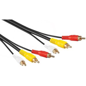 Tulp composiet audio video kabel - verguld - 10 meter