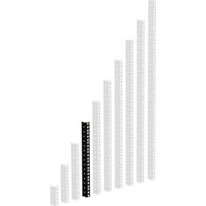 Adam Hall 61535B8 Rackrail, zwart geperforeerde gaten, 8 HE - Profiel