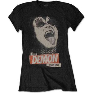 Kiss - The Demon Rock Dames T-shirt - S - Zwart