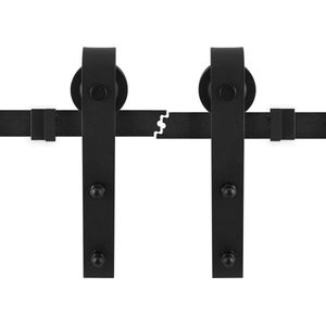 Schuifdeursysteem - Zwart - Staal verzinkt - GPF - GPF050A.61 Model A zwart 2 x 100 cm schuifdeurrail