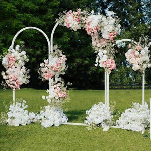 AB SHOP - Moderne Metalen Trouwboog - Ballonnen Boog Standaard - Set van 3 - Bloemenboog Metaal - Feestdecoratie Boog
