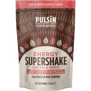 Pulsin | Protein Powder | Supershake Energy Cacao & Maca | 1 x 300 gram