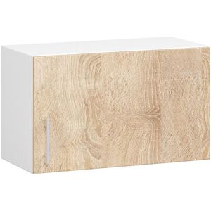 Keukenkast modulaire LIMA W60 voor Afzuigkap / Hangkast / Bovenkast / AKORD Furniture Factory / Wit - Sonoma Eik / 60 x 29 x 30,5 cm