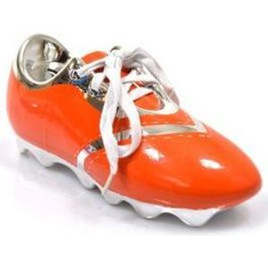 Spaarpot voetbal - voetbalschoen keramiek oranje