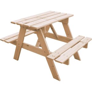 Kindertafel van hout - Tafel en stoel - TIMBELA M012-1 - Tuinmeubelen - 81 x 60 x 50 cm - Picknicktafel voor buiten of binnen Garden table
