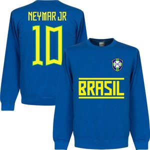 Brazilië Neymar JR 10 Team Sweater - Blauw - XL