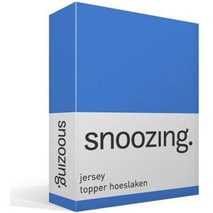 Snoozing Jersey - Topper Hoeslaken - 100% gebreide katoen - 120x200 cm - Meermin