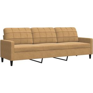 vidaXL - Driezitsbank - 210 - cm - fluweel - bruin