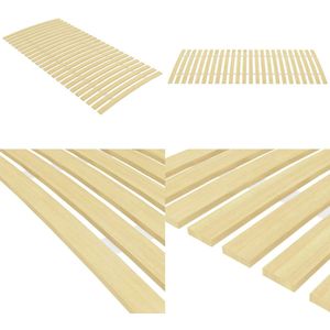 vidaXL Lattenbodem met 24 latten 100x200 cm - Lattenbodem - Lattenbodems - Bedbodem - Lat Bodem