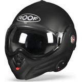 ROOF Desmo Mat Zwart Systeemhelm - Motorhelm - Maat XS