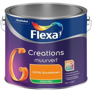 Flexa - Creations Muurverf Extra Mat - 100% Goudsbloem - Mengverf - 2,5 Liter