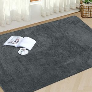 Premium dik tapijt - vergelijkbaar met schapenvacht - voor woonkamer en keuken - antislip en wasbaar - ultrazacht vloertapijt - slaapkamer tapijten - 120 x 160 cm - grijs vloerkleed