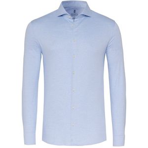 Desoto - Essential Overhemd Hai Piqué Lichtblauw - Heren - Maat 47 - Slim-fit