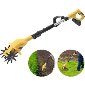 Krachtige Cultivator - Elektrische tuinfrees - Dubbelzijdige werking - Verticuteermachines - 17cm diep - Draadloos - Lichtgewicht - Accu - Verstelbare steel