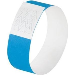 evenementenbandjes Sigel super soft, 255x25mm 520 stuks neon blauw SI-EB221