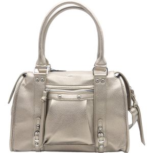 Flora&Co - Handtas - shopper - met extra lange riem - soft - taupe metal