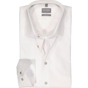 OLYMP comfort fit overhemd - popeline - wit - Strijkvrij - Boordmaat: 43