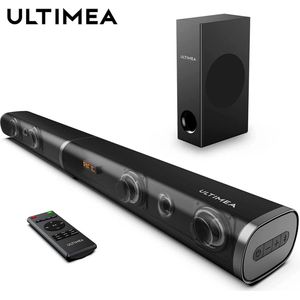 Go-shipping - Ultimea - 190W 2.1 Tv Soundbar voor tv - Home Theater - Geluidssysteem Bluetooth Speakers - Soundbar Subwoofer Ondersteuning - Optische Aux Hdmi Speaker - Zwart