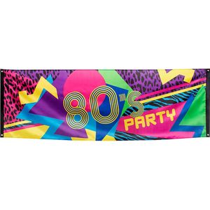 Boland - Polyester banner '80's party' - Glitter & Glamour - Disco - Feestversiering