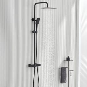 Thermostatisch Douchesysteem met Regendouche en Handdouche, Verstelbaar en Waterbesparend, Compleet Doucheset