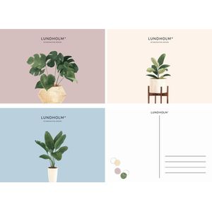 Lundholm wenskaarten kaarten set planten - set blanco 15 stuks - kaartjes om te versturen A6 formaat - kaartenset kaartjes blanco - verjaardagskaart volwassenen cadeau voor vriendin tip | Lundholm Tampere serie