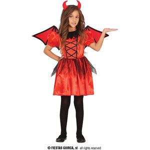 Fiestas Guirca - Bad devil meisjes (5-6 jaar) - Carnaval Kostuum voor kinderen - Carnaval - Halloween kostuum meisjes