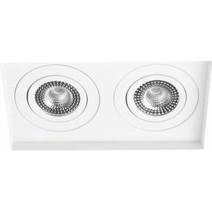 Inbouwspot Wit - Dimbaar - 2 x 5 watt - 1020 Lumen - 2700 Kelvin - Warm wit licht - IP65 Badkamerverlichting