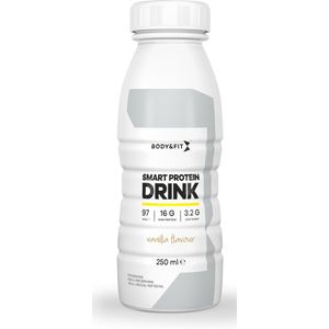 Body & Fit Smart Protein Drinks - Sportdrank - Proteïneshake / Eiwitshakes - Vanille - 1 tray (12 stuks)