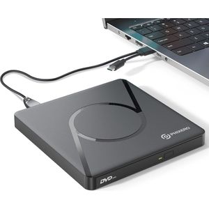 Externe CD/DVD Drive USB 3.0 Type C | Draagbare DVD-Speler voor Laptop en Desktop